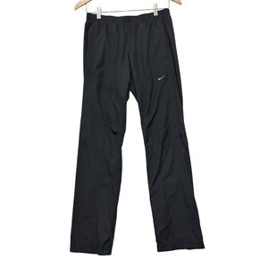 Nike Lightweight Track Pants Mens Sm Black Ankle Zip Mesh Lined Athletic